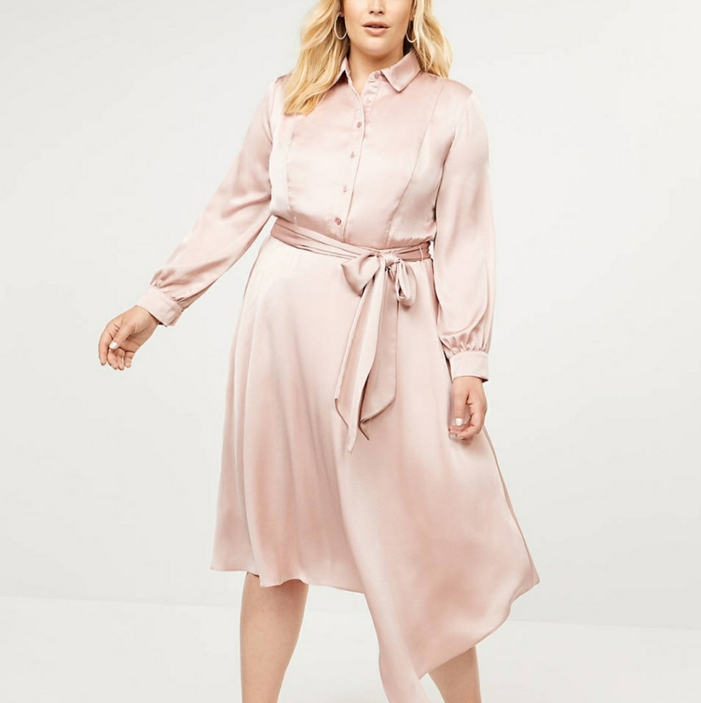 Lane Bryant Asymmetrical Silk Dress
